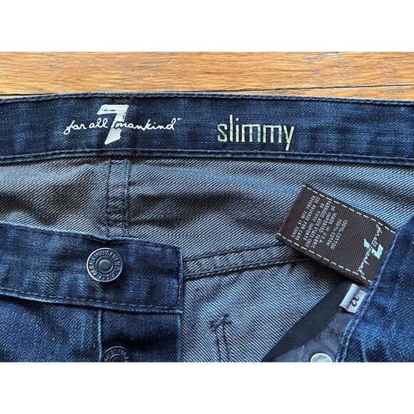 7 FOR ALL MANKIND 'Slimmy' Button-Fly Jeans Mens sz 32 - Picture 4 of 13